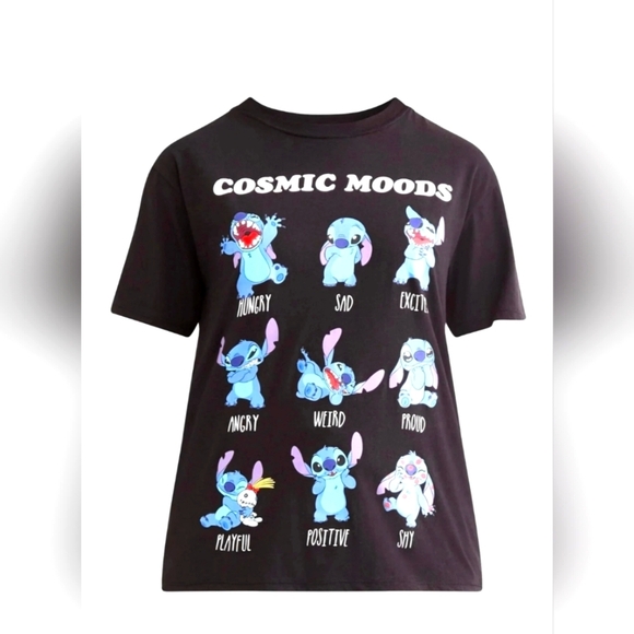 Disney Tops - Disney Stitch  Cosmic Moods Graphic T-Shirt Sz XL 16/18 Nwt